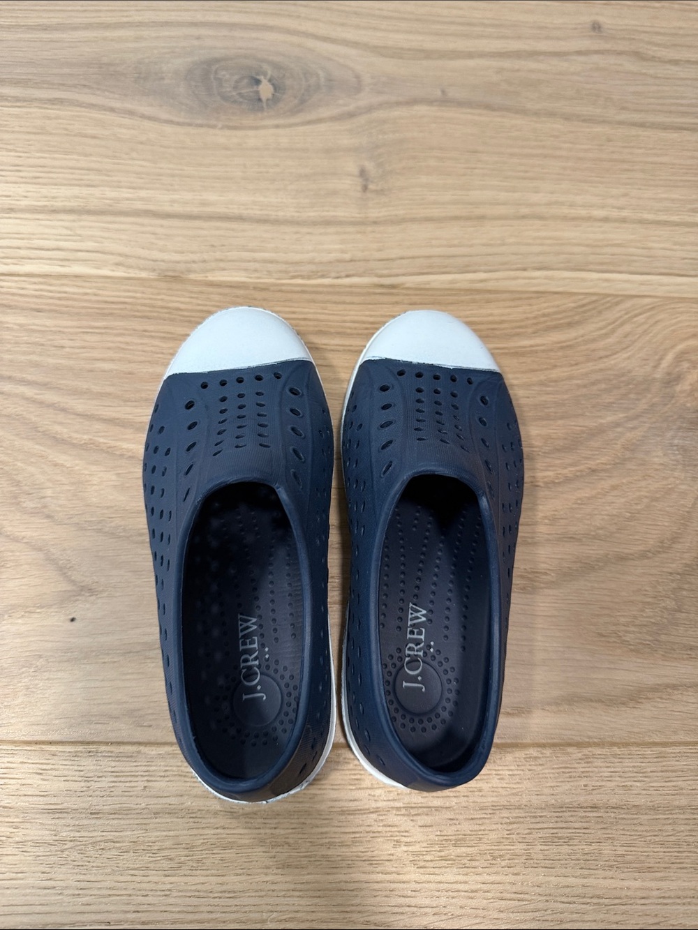 J. Crew Navy and White Kids Slip-On Water Shoes